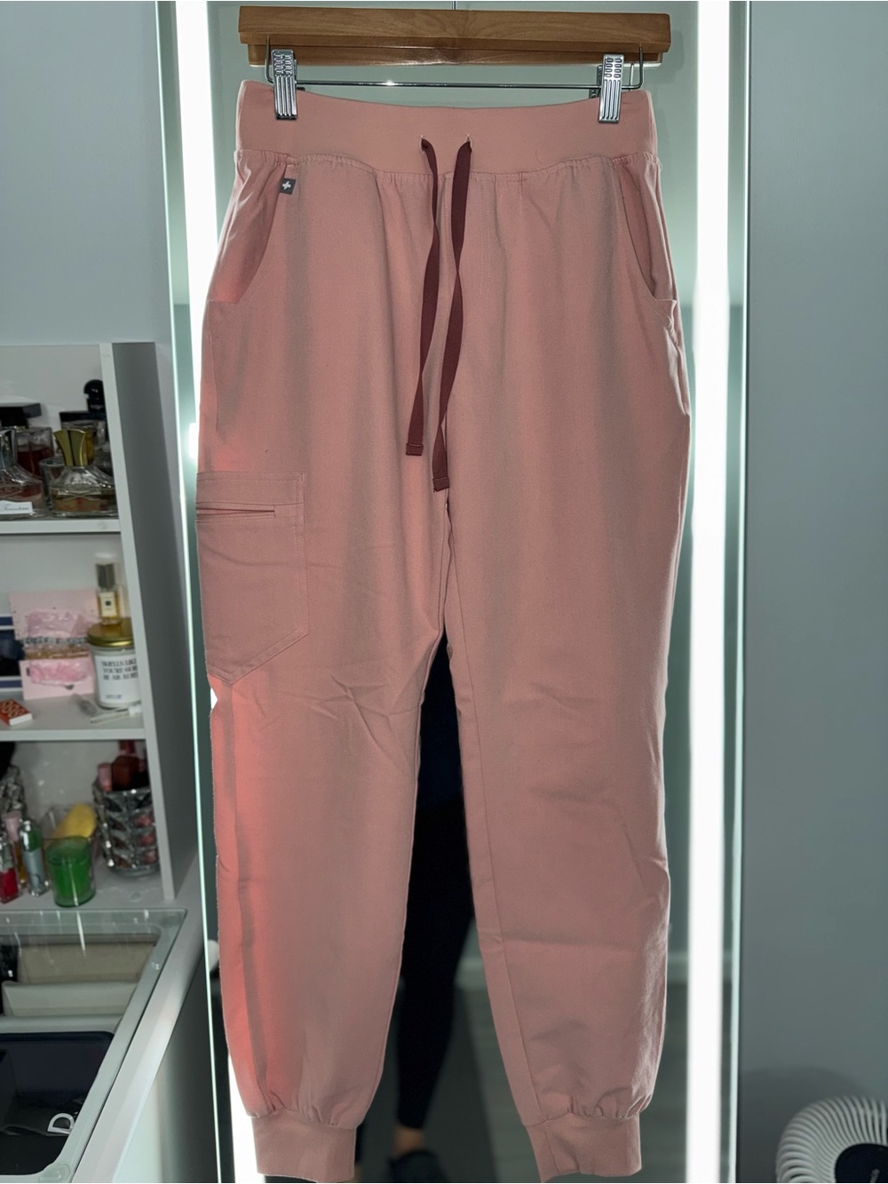Figs Women’s Peach Cargo Jogger with Drawstring